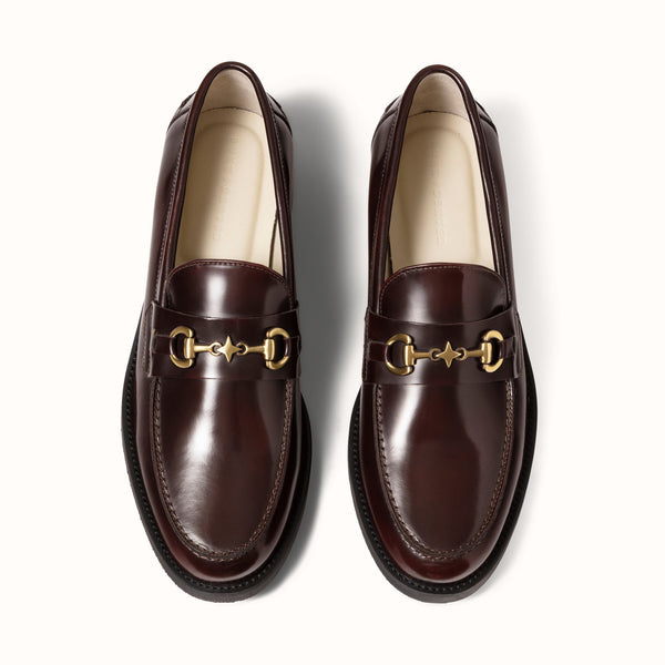 Wilde Buffed Burgundy Plus Bit Loafer - Men's