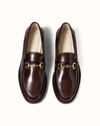 Wilde Buffed Burgundy Plus Bit Loafer - Men's