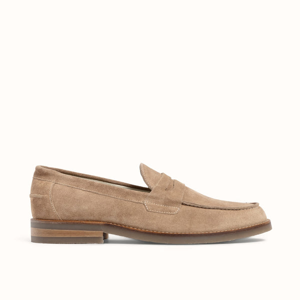 Wilde Mocha Suede Penny Loafer - Men's