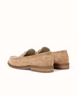Wilde Mocha Suede Penny Loafer - Men's