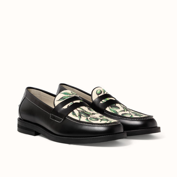Wilde Olive Raffia Penny Loafer - Men's