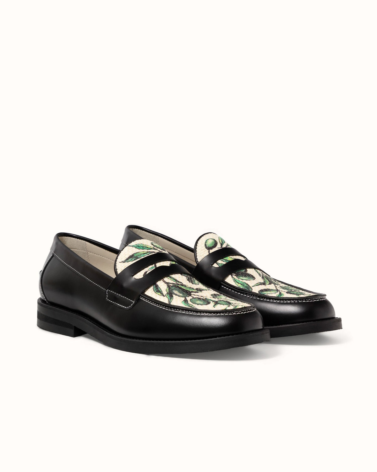 Wilde Olive Raffia Penny Loafer - Men's