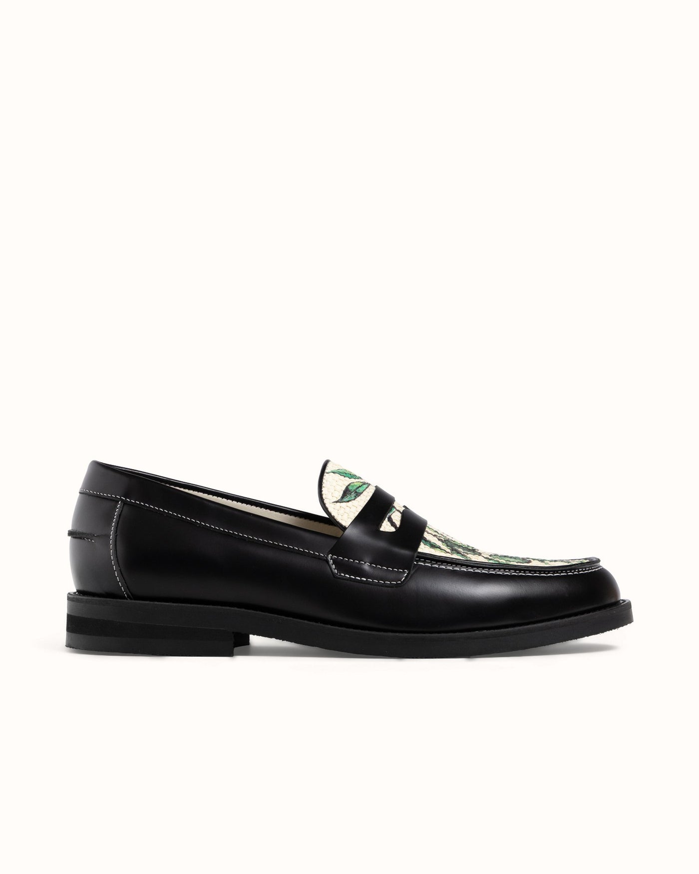 Wilde Olive Raffia Penny Loafer - Men's | DUKE + DEXTER