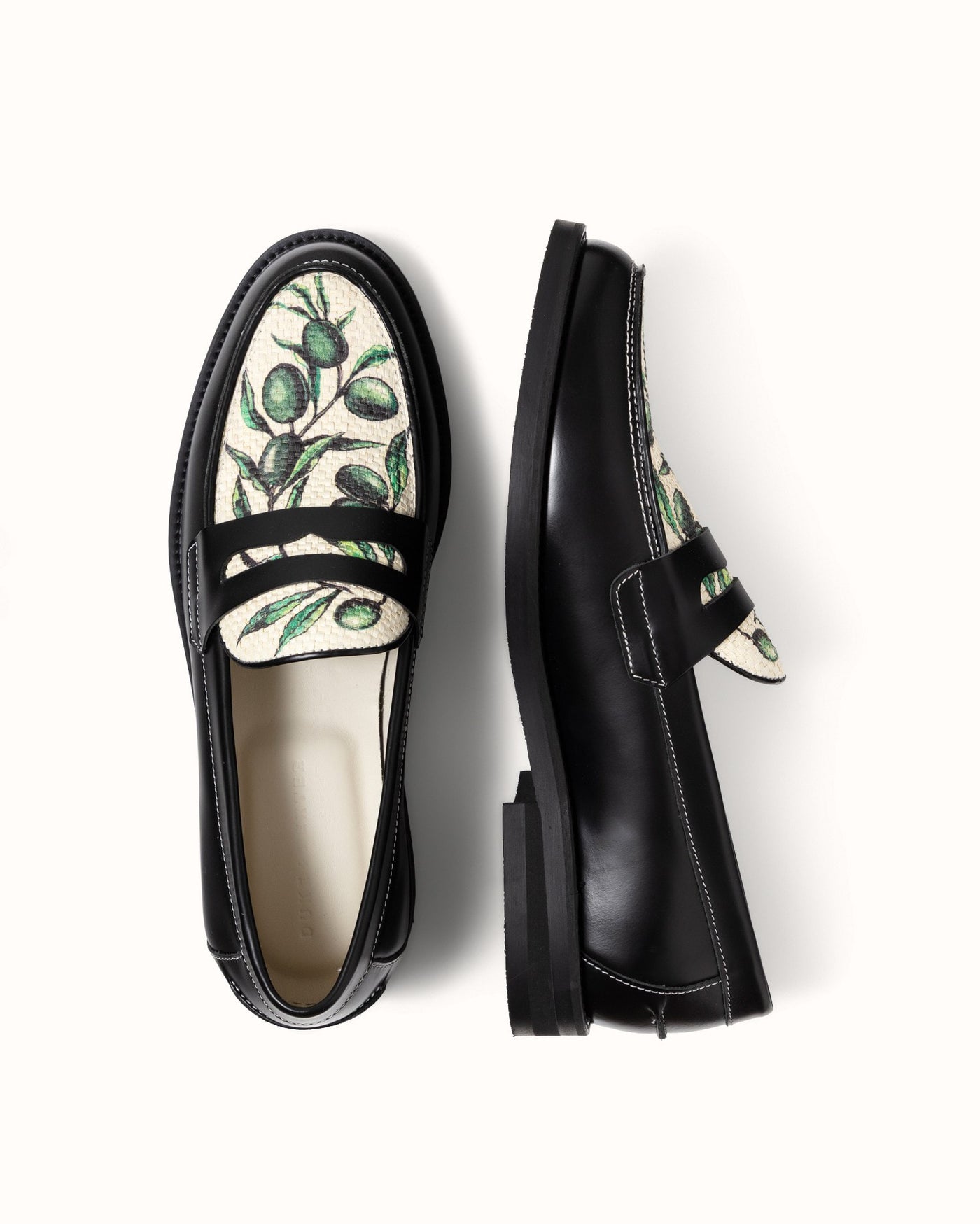 Wilde Olive Raffia Penny Loafer - Men's | DUKE + DEXTER