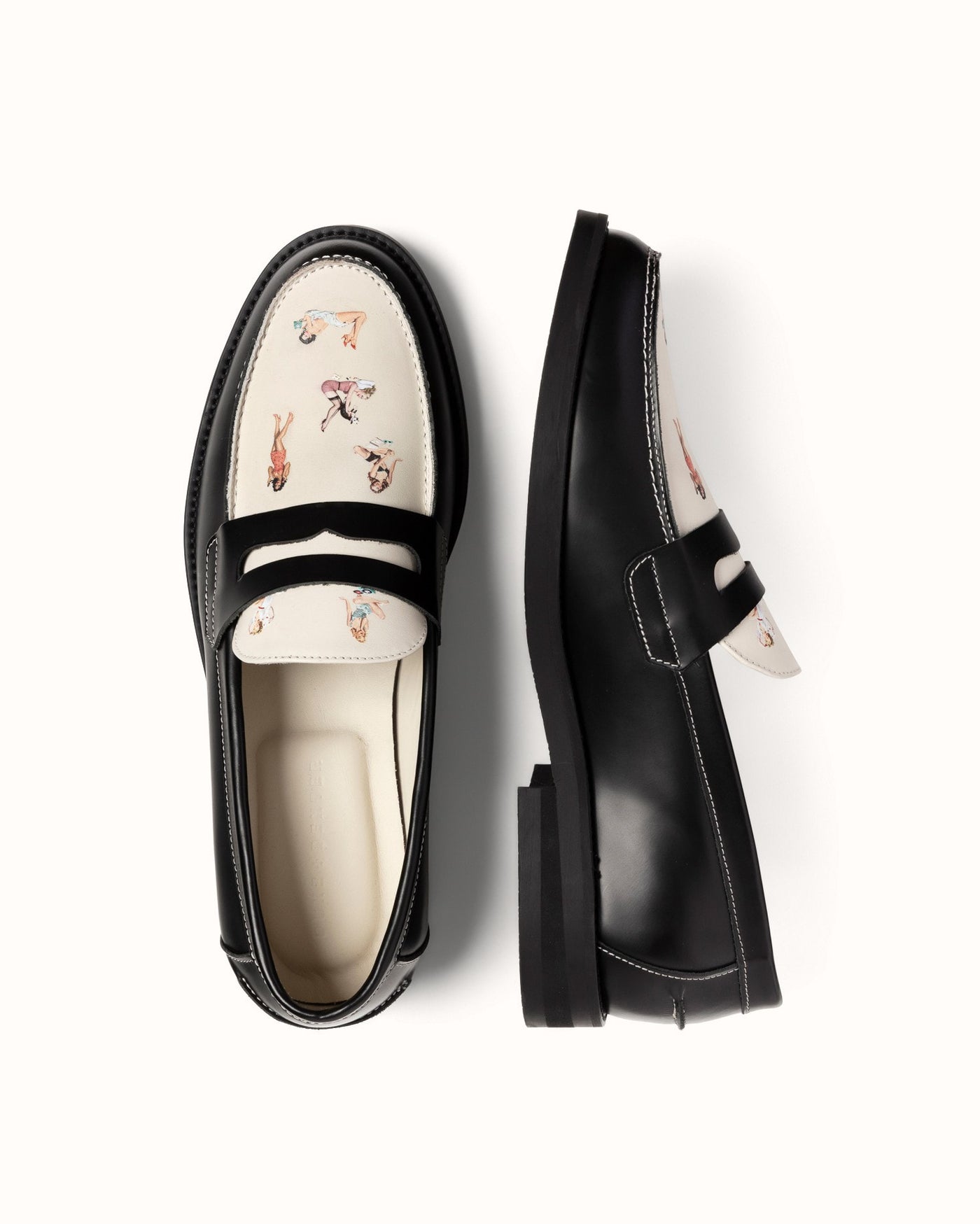Wilde Pin Up III Printed Leather Penny Loafer - Men's | DUKE + DEXTER