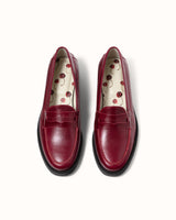 Wilde Red Creased Penny Loafer - Women's