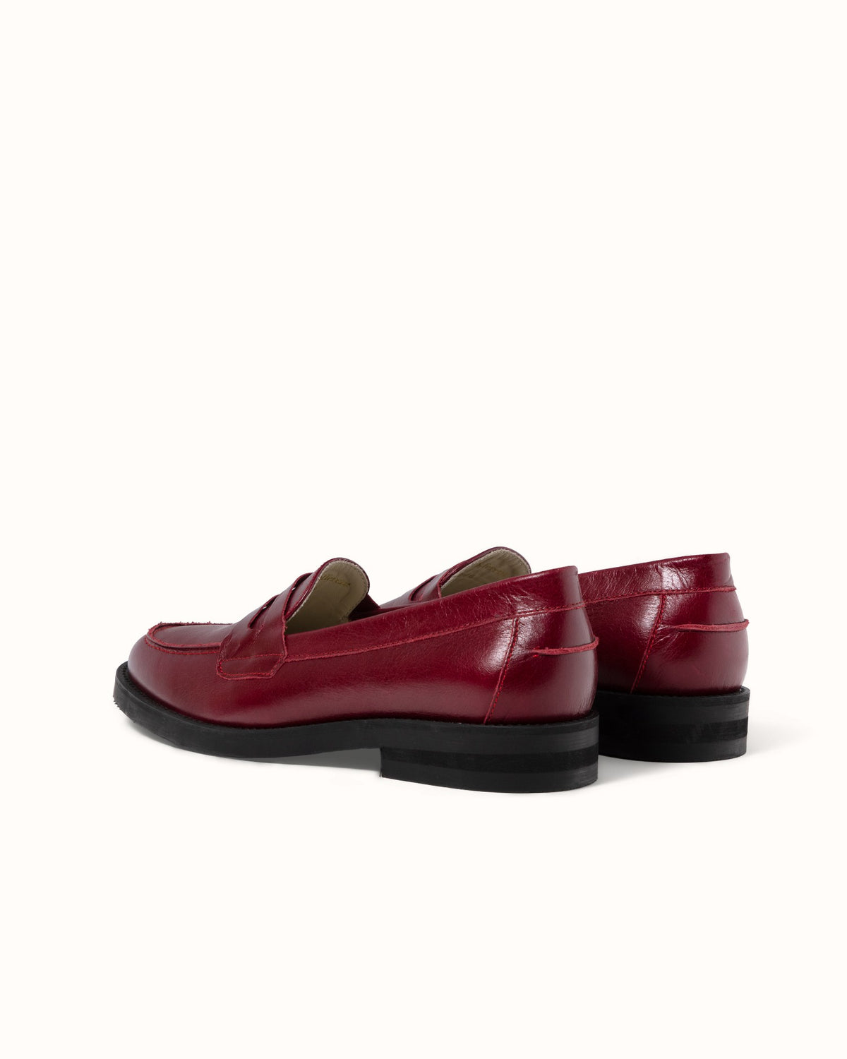 Wilde Red Creased Penny Loafer - Women's