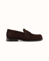 Willis Chocolate Suede Penny Loafer - Women's