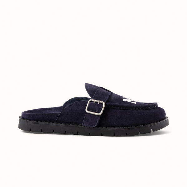 Winston NY Navy Suede Mule - Men's