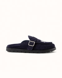 Winston NY Navy Suede Mule - Men's