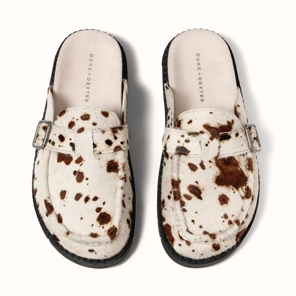 Winston Brown Cow Mule - Men's