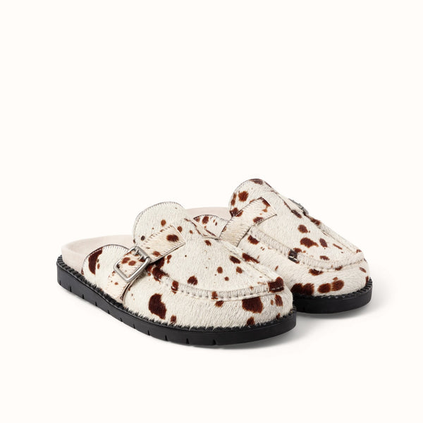 Winston Brown Cow Mule - Women's