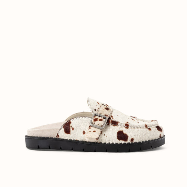 Winston Brown Cow Mule - Women's
