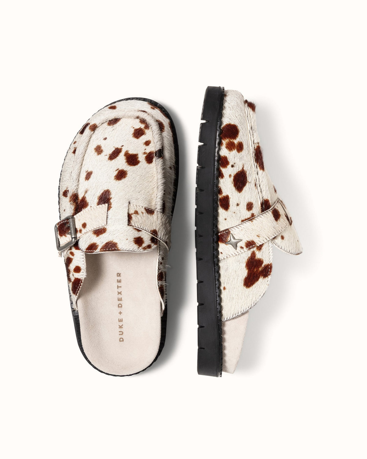 Winston Brown Cow Mule - Women's