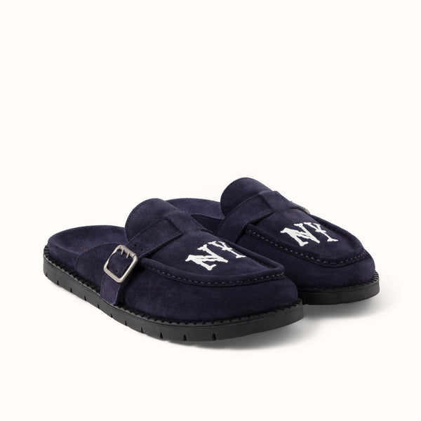 Winston NY Navy Suede Mule - Men's