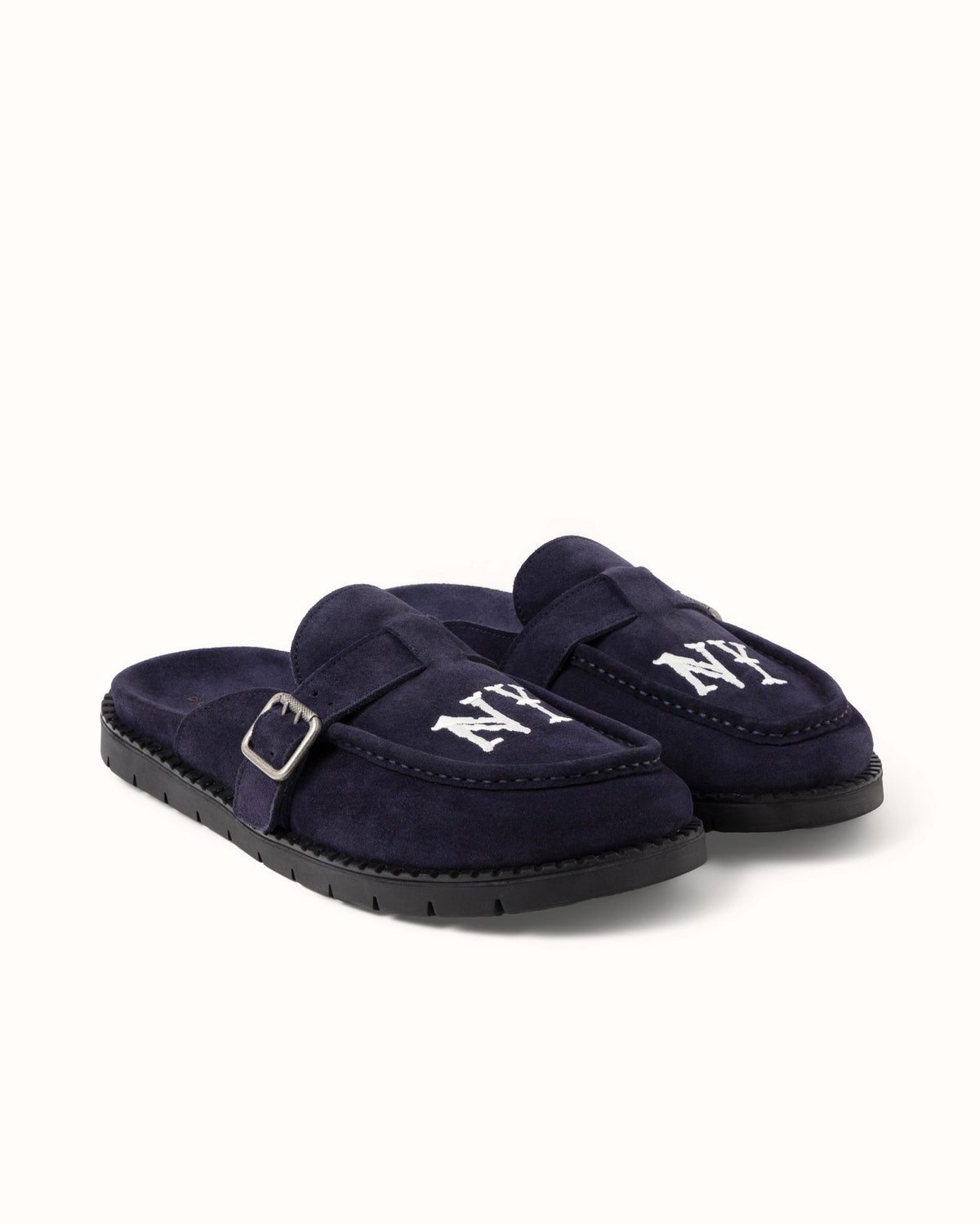 Winston NY Navy Suede Mule - Men's