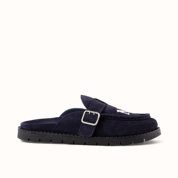 Winston NY Navy Suede Mule - Men's