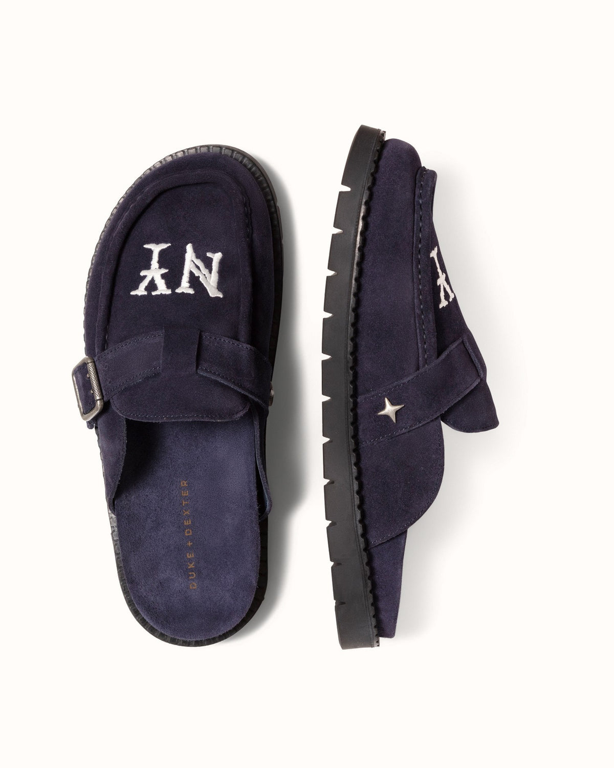 Winston NY Navy Suede Mule - Men's