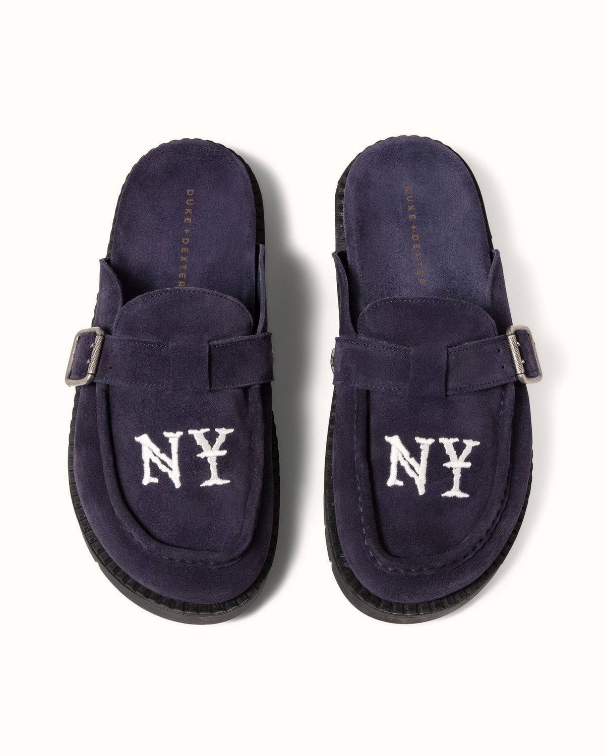 Winston NY Navy Suede Mule - Men's