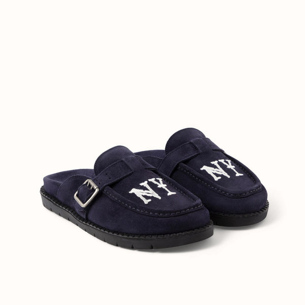 Winston NY Navy Suede Mule - Women's