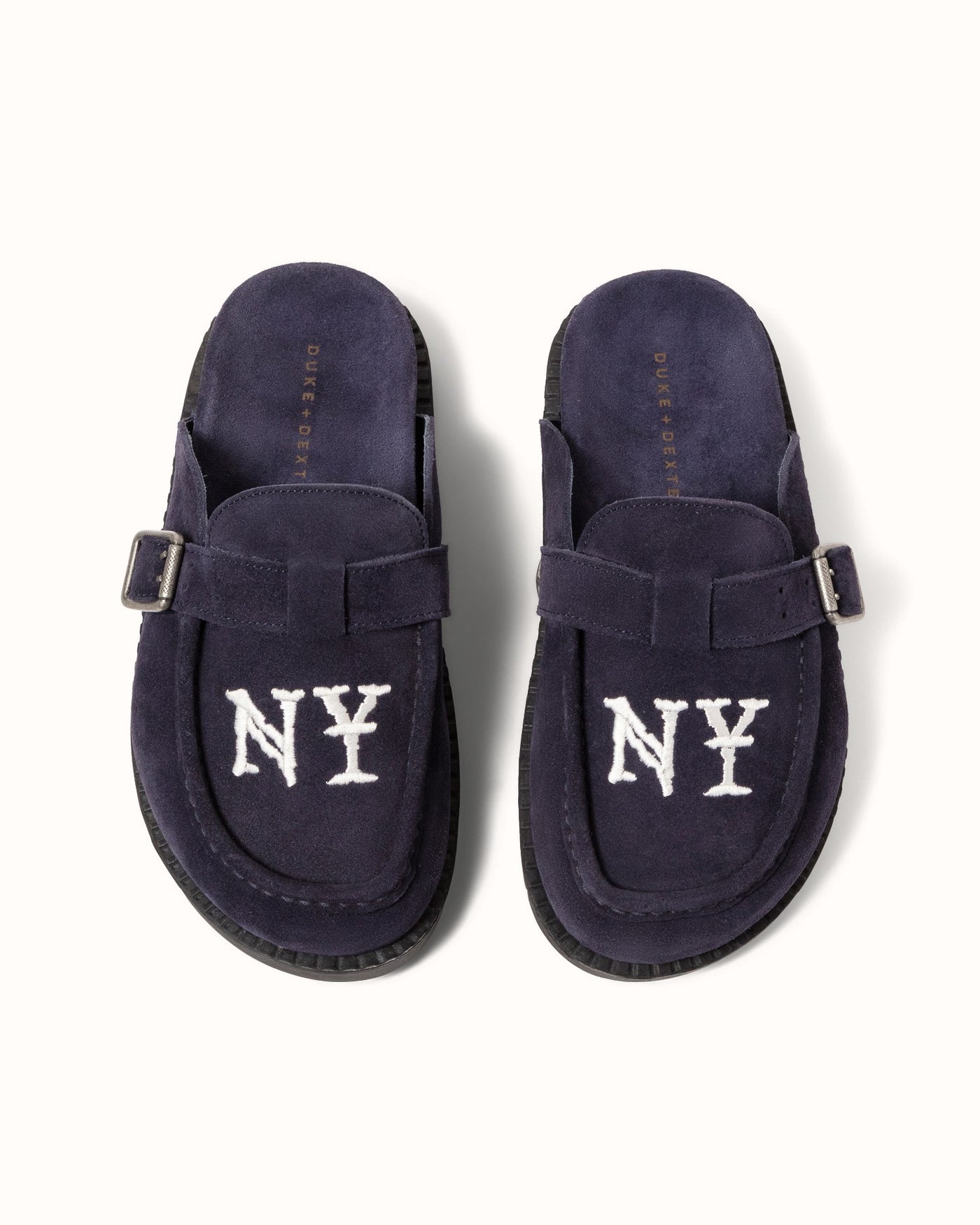 Winston NY Navy Blue Suede Mule - Women's | DUKE + DEXTER