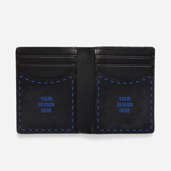 Hand-Painted Black Wallet