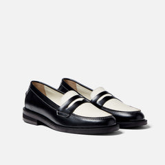 Wilde Black + White Penny Loafer - Women's