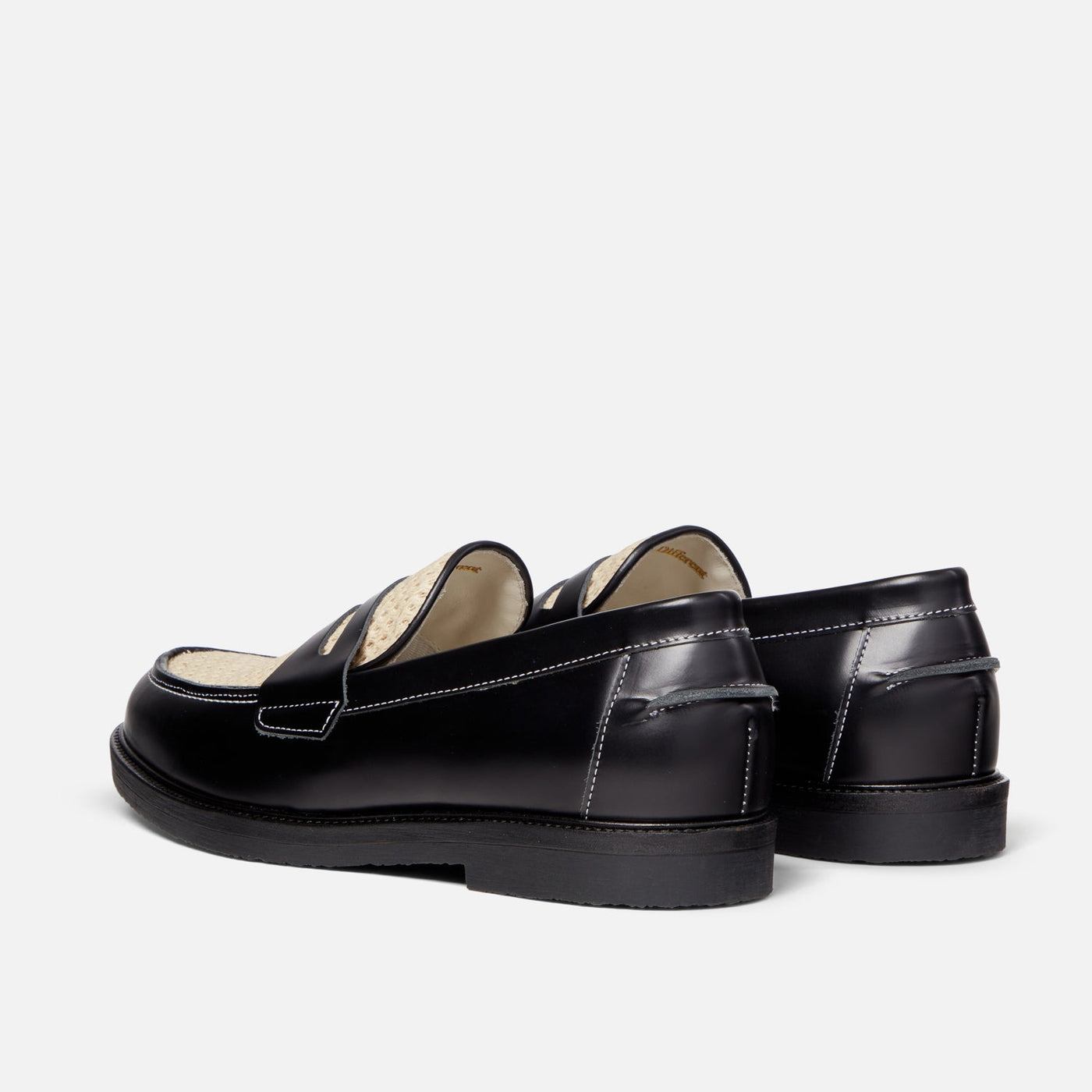 ★DUKE+DEXTER★ワイルドラタンローファー★チェストナット★ Wilde Black + White Rattan Penny Loafer - Men's | DUKE + DEXTER