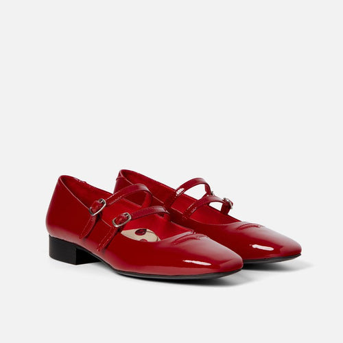 Ruby Red Patent Leather Double Strap Mary Jane - Women's | DUKE + DEXTER Ruby Red Patent Leather Double Strap Mary Jane - Women's | DUKE + DEXTER