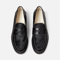 Wilde Black Pony Penny Loafer - Men's