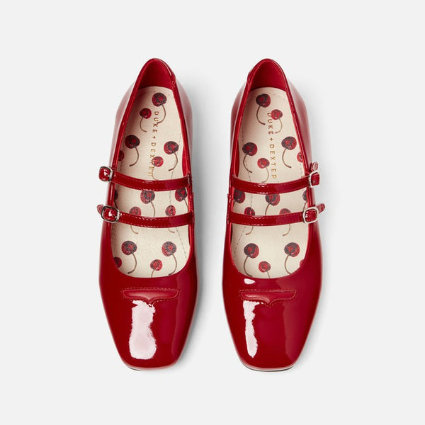 【Duke + Dexter】Ruby Red Patent Mary Jane - Women's Ruby Red Patent Leather Mary Jane - Women's | DUKE + DEXTER