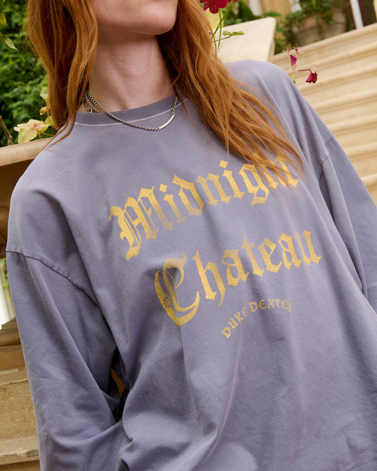 MC Sun Faded Purple Long Sleeve Top