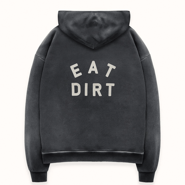 DR4 Eat Dirt Washed Black Zip Hoodie