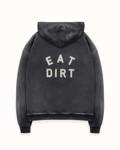DR4 Eat Dirt Washed Black Zip Hoodie