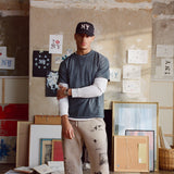 Sun Faded Workwear Washed Black T-Shirt