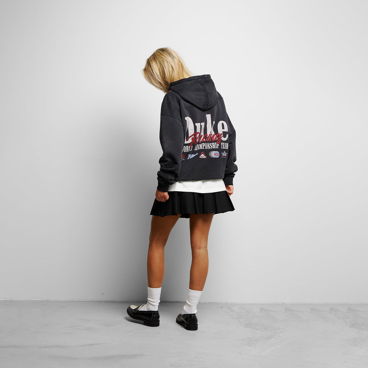 Duke Racing World Championship Washed Black Hoodie | DUKE + DEXTER